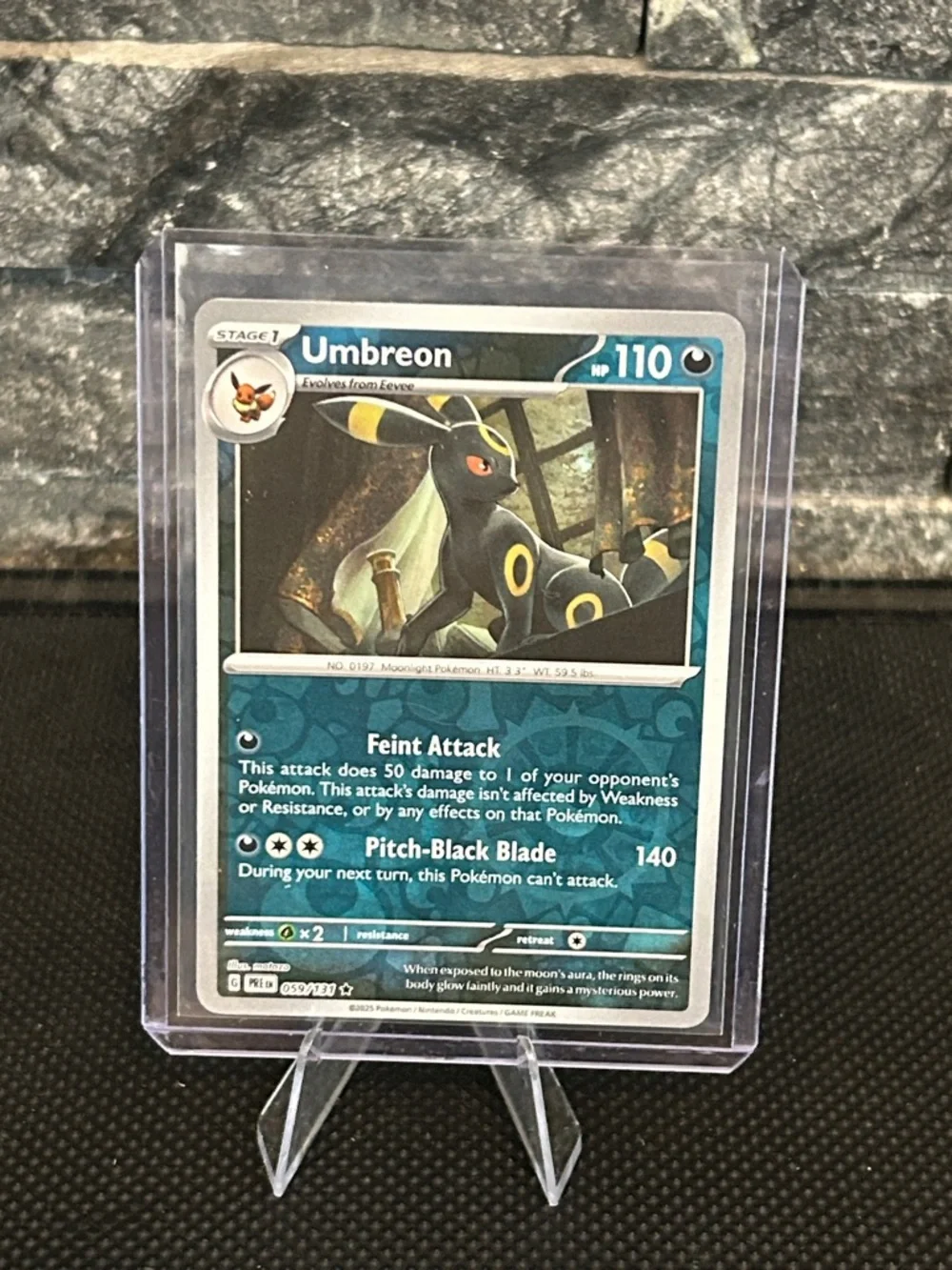 Pokemon Umbreon 059/131 Reverse Holo‎ from Prismatic Evolutions Set M/NM