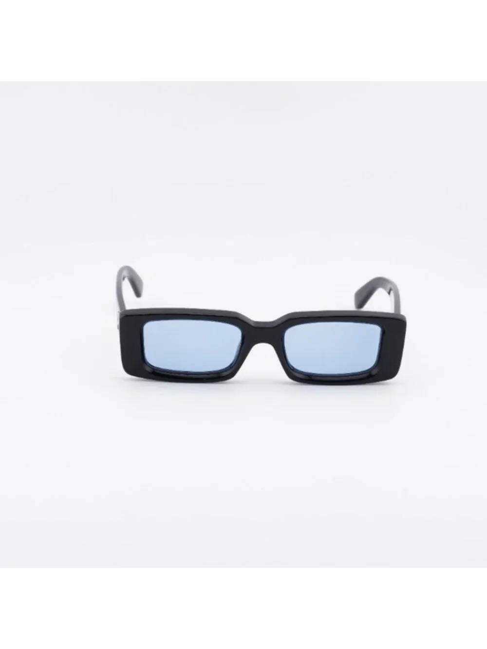 Off-White OERI127 ARTHUR 1040 Sunglasses Black Rectangle Frame, Blue Lenses