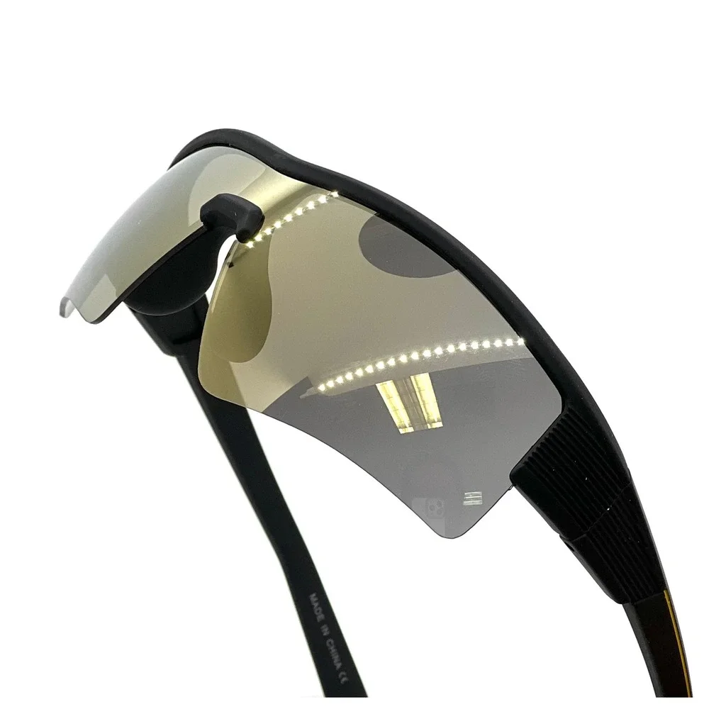 Sport Sunglasses Half Frame‎ Gold Mirrored Lens Cycling Running Glasses Lentes