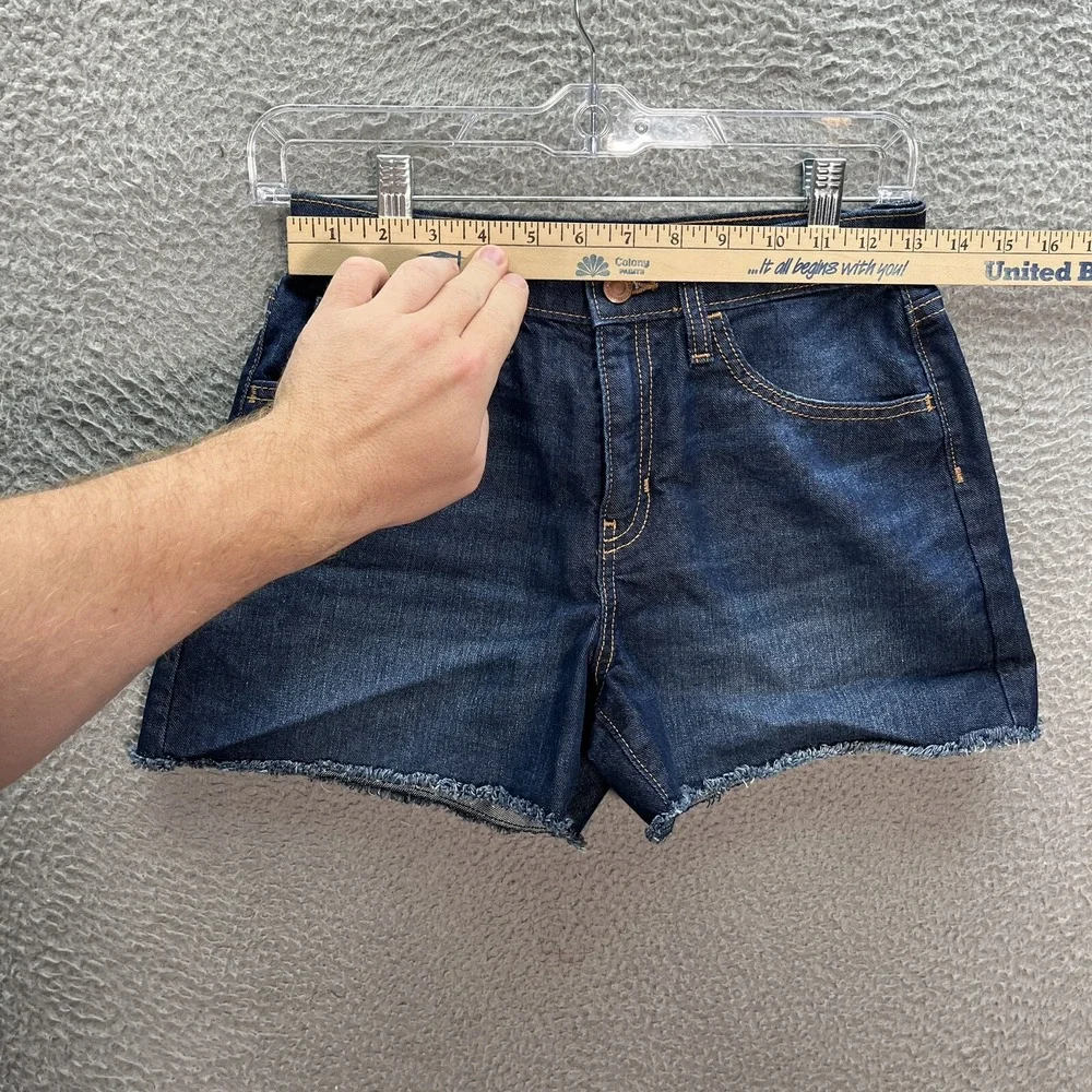 Old Navy Shorts‎ Girls 14 Blue High Rise Adjustable Waist Cut Off Distressed Y2K