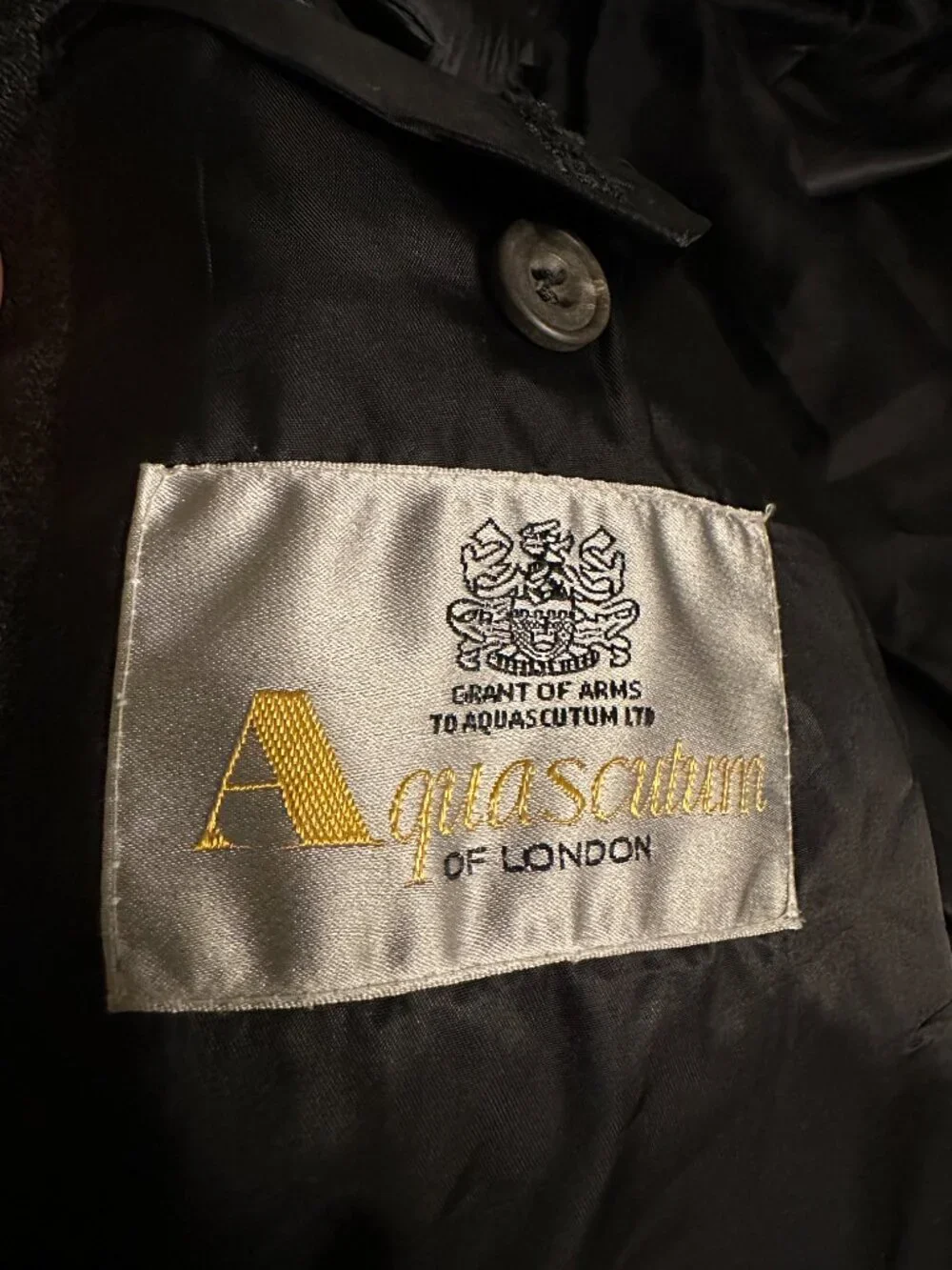 Vintage AQUASCUTUM OF LONDON Double Breasted Gray 100% Wool Blazer Jacket