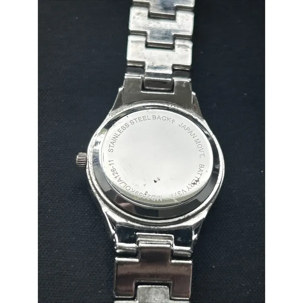 Mudd Black Dial Silver Tone Women’s Quartz Watch