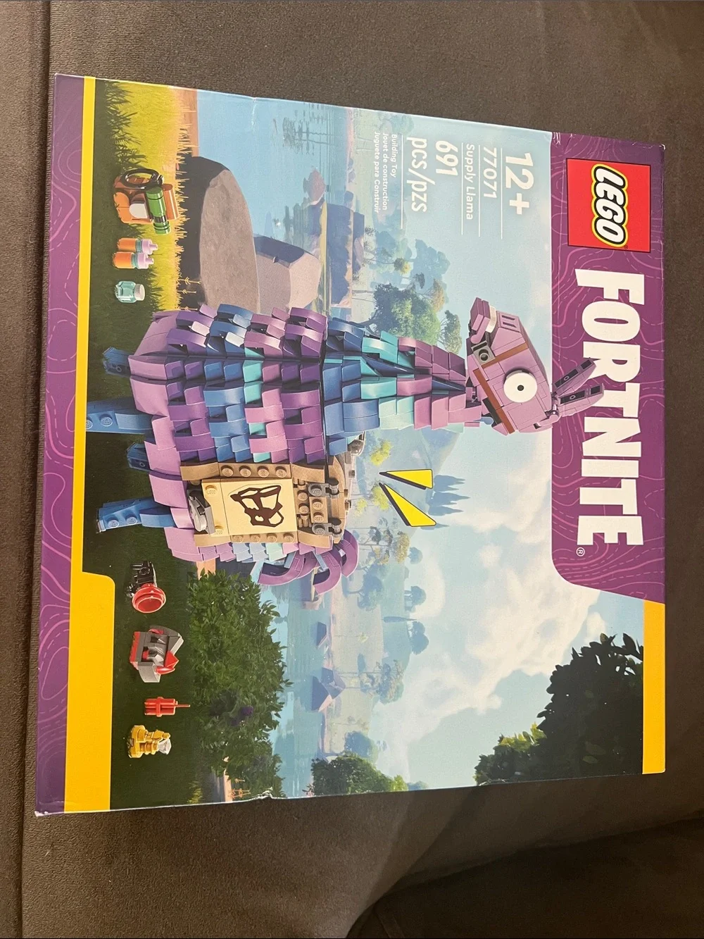 Lego Fortnite Purple and Light Blue Loot Llama Building Set