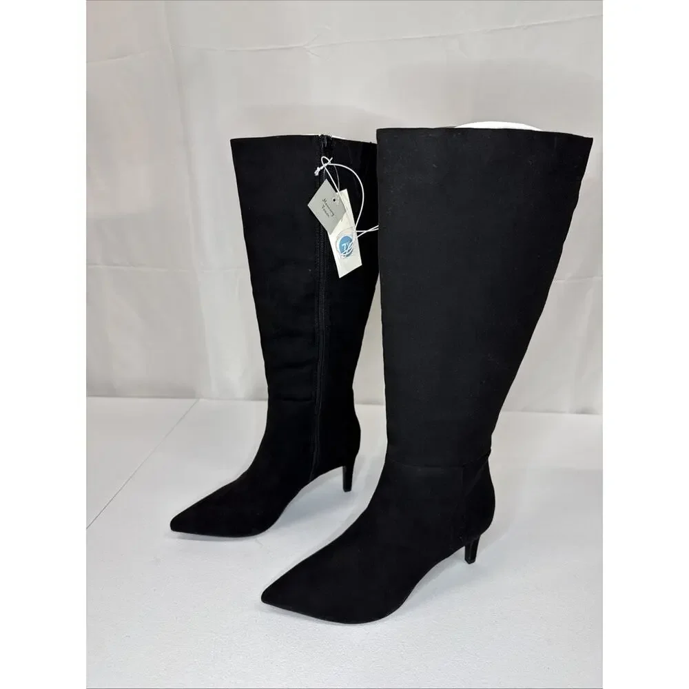A New Day Women's Tay Tall Dress Boots Black Size 7.5
