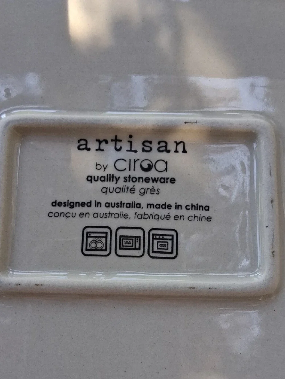 Artisan ceramic rectangular