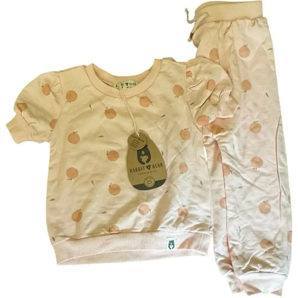Rabbit  Bear Organic Kids Matching Set Sz 18 M