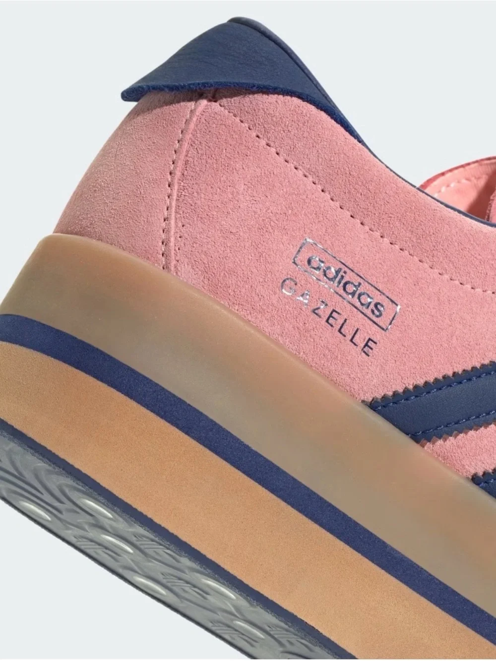 adidas Pink and Navy Women’s Platform Gazelle Sneakers