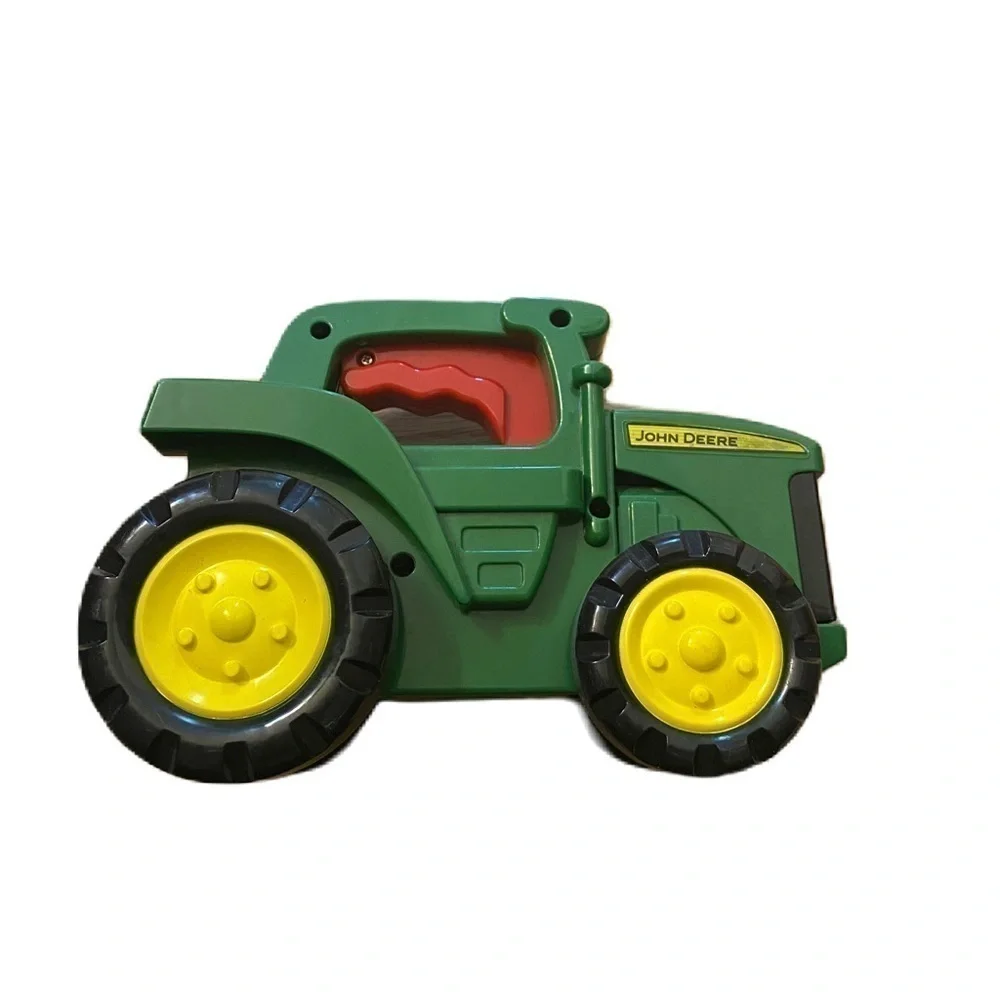 John Deere Tractor Flash Light Kids Toy Push Green