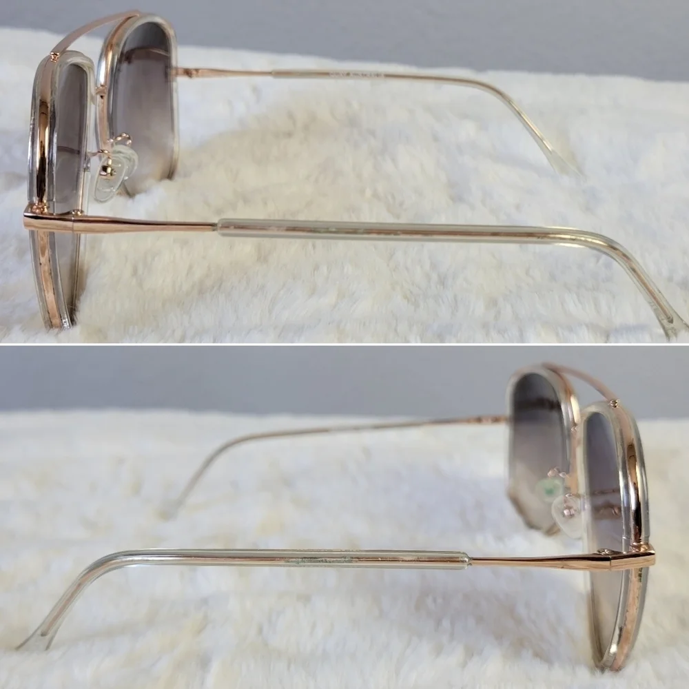 024 Quay Australia Aviator Sunglasses in Gold with Brown Gradient Lenses