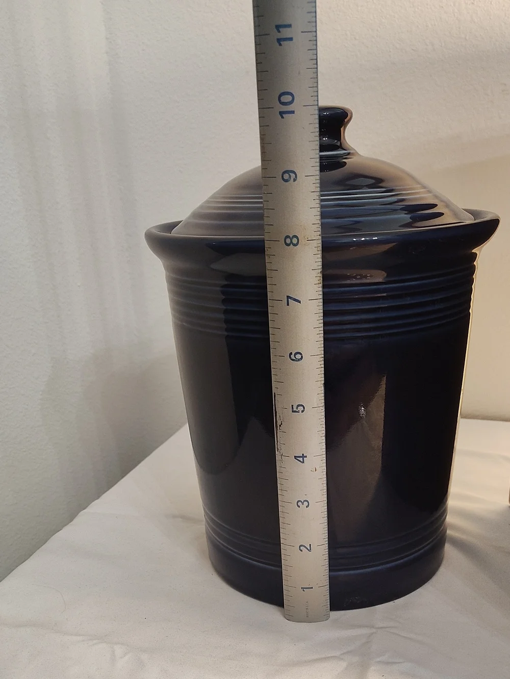 Fiesta Homer Laughlin Retired Cobalt Blue Large Canister
