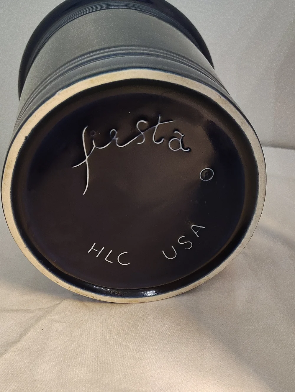 Fiesta Homer Laughlin Retired Cobalt Blue Large Canister