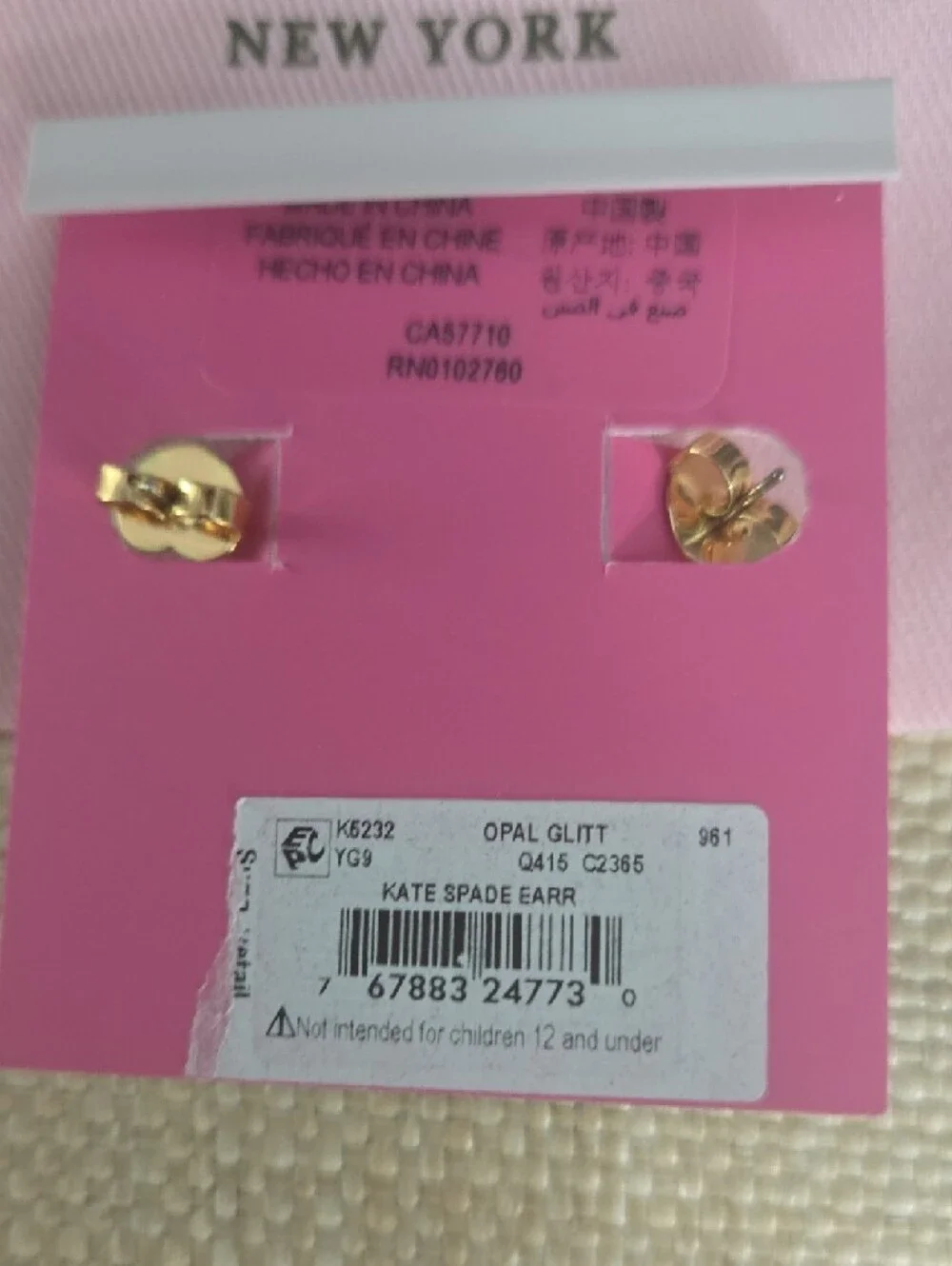 kate spade gold tone