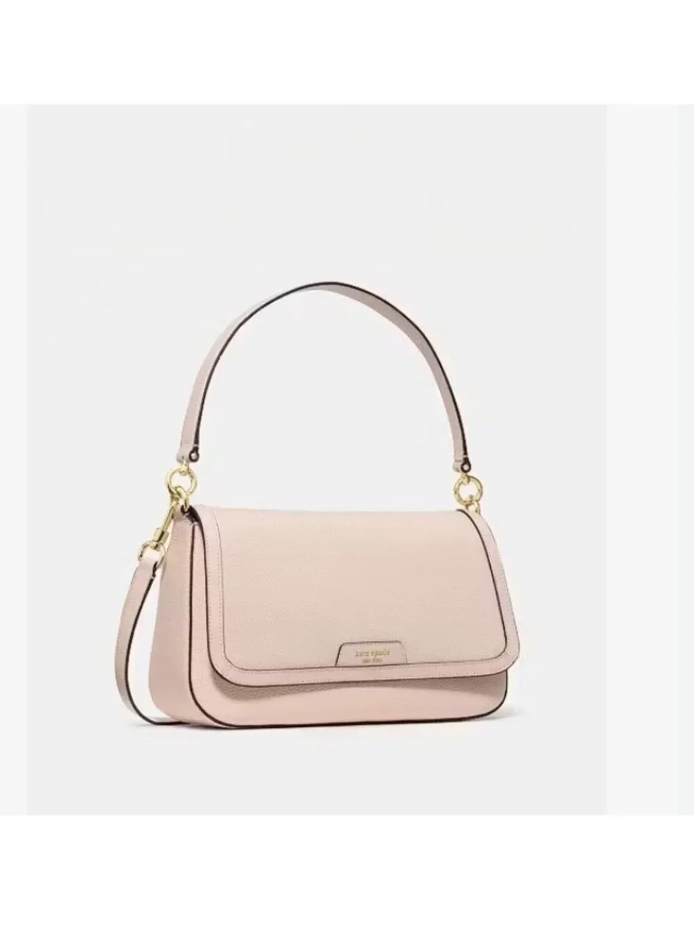 KATE SPADE NY Hudson pebbled leather women's shoulder crossbody + Dust bag Peach