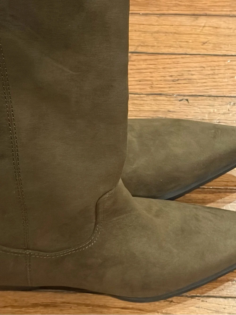 H&M Brown Suede Over-the-Knee Western Boot