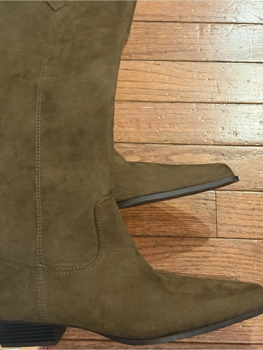 H&M Brown Suede Over-the-Knee Western Boot