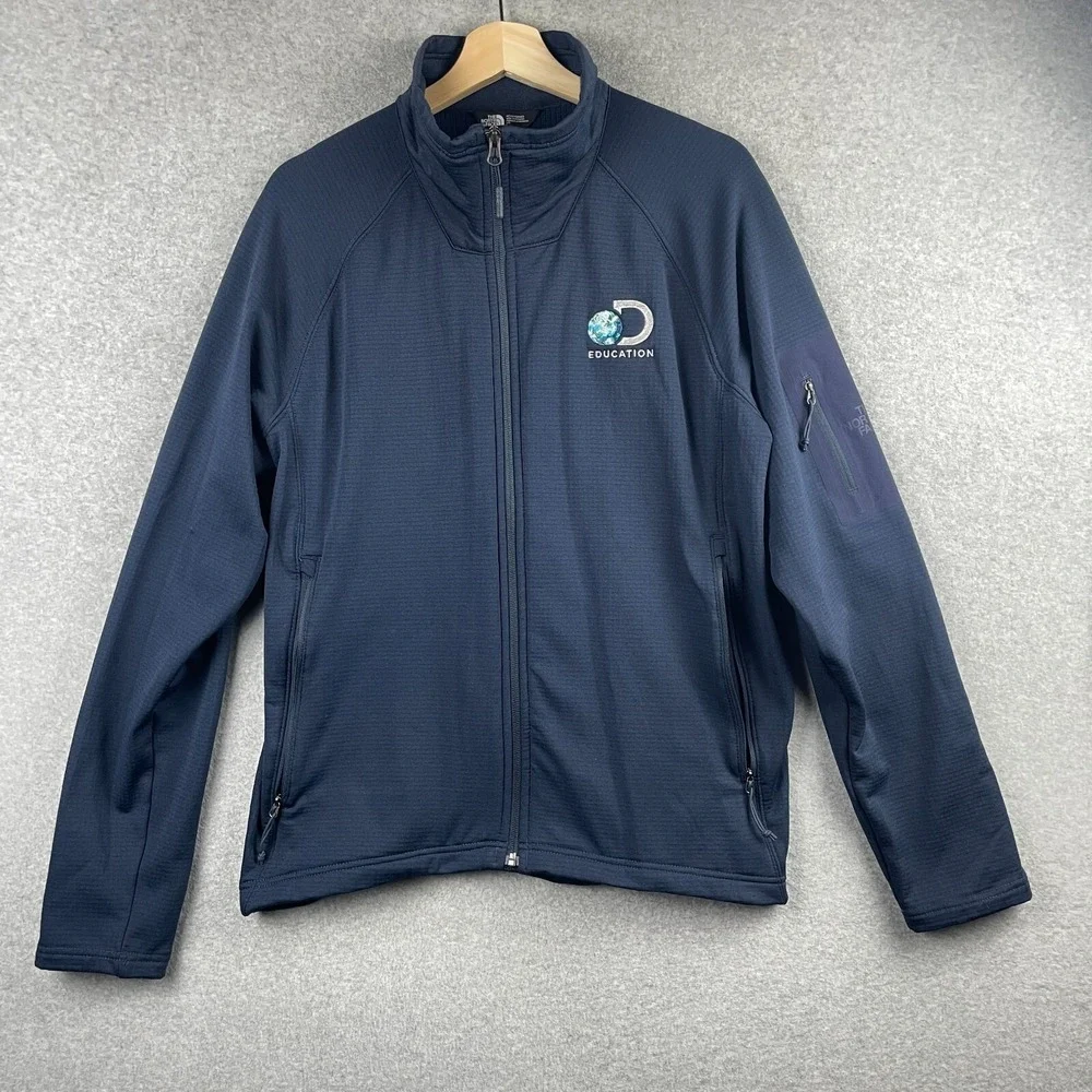 The North Face Jacket Mens Large Blue Mountain Peaks Full Zip Fleece‎ Track