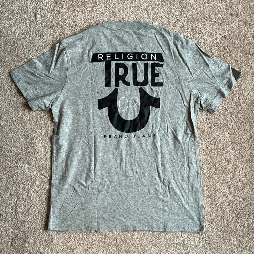 True Religion Gray Men's T-Shirt