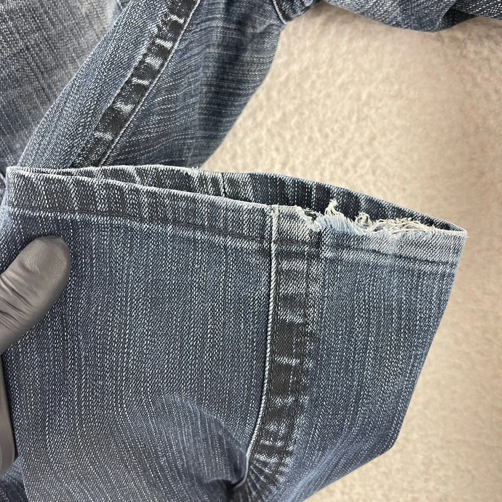True Religion Blue Denim Geno‎ Straight Leg Jeans Mens Dark Wash Casual Size 33