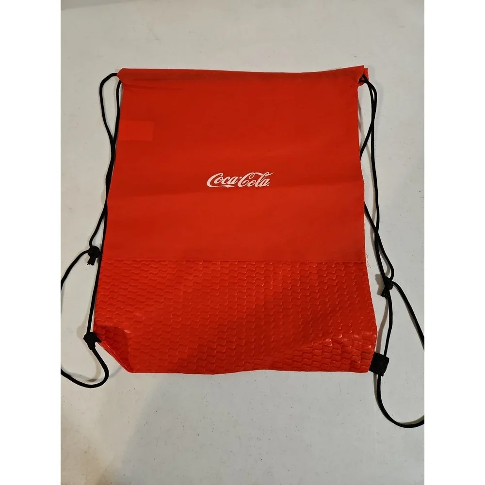 NEW COCA-COLA RED CINCH DRAWSTRING‎ BACKBACK BAG 16x13