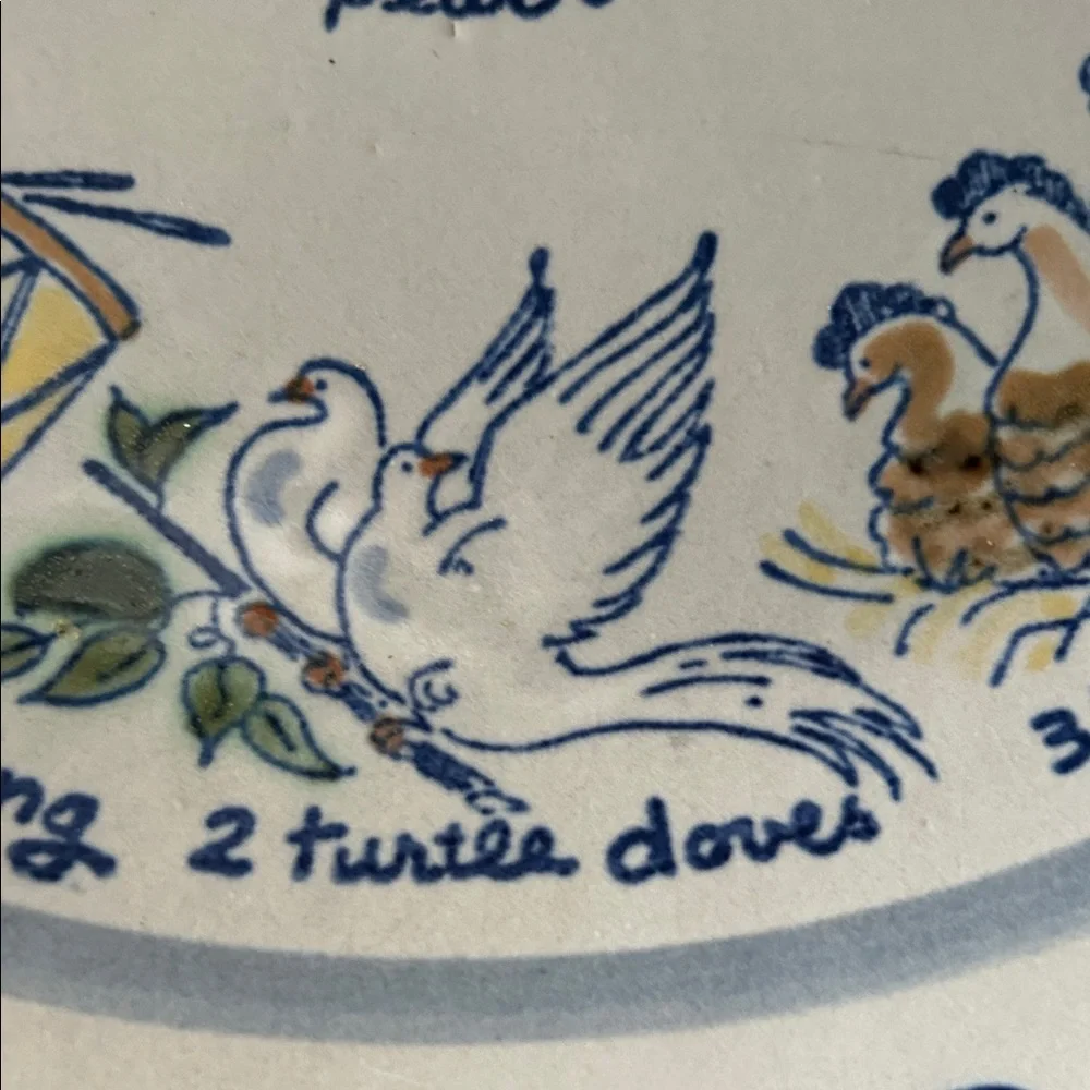 Vintage Louisville Stoneware - The Twelve Days of Christmas Decorative Plate