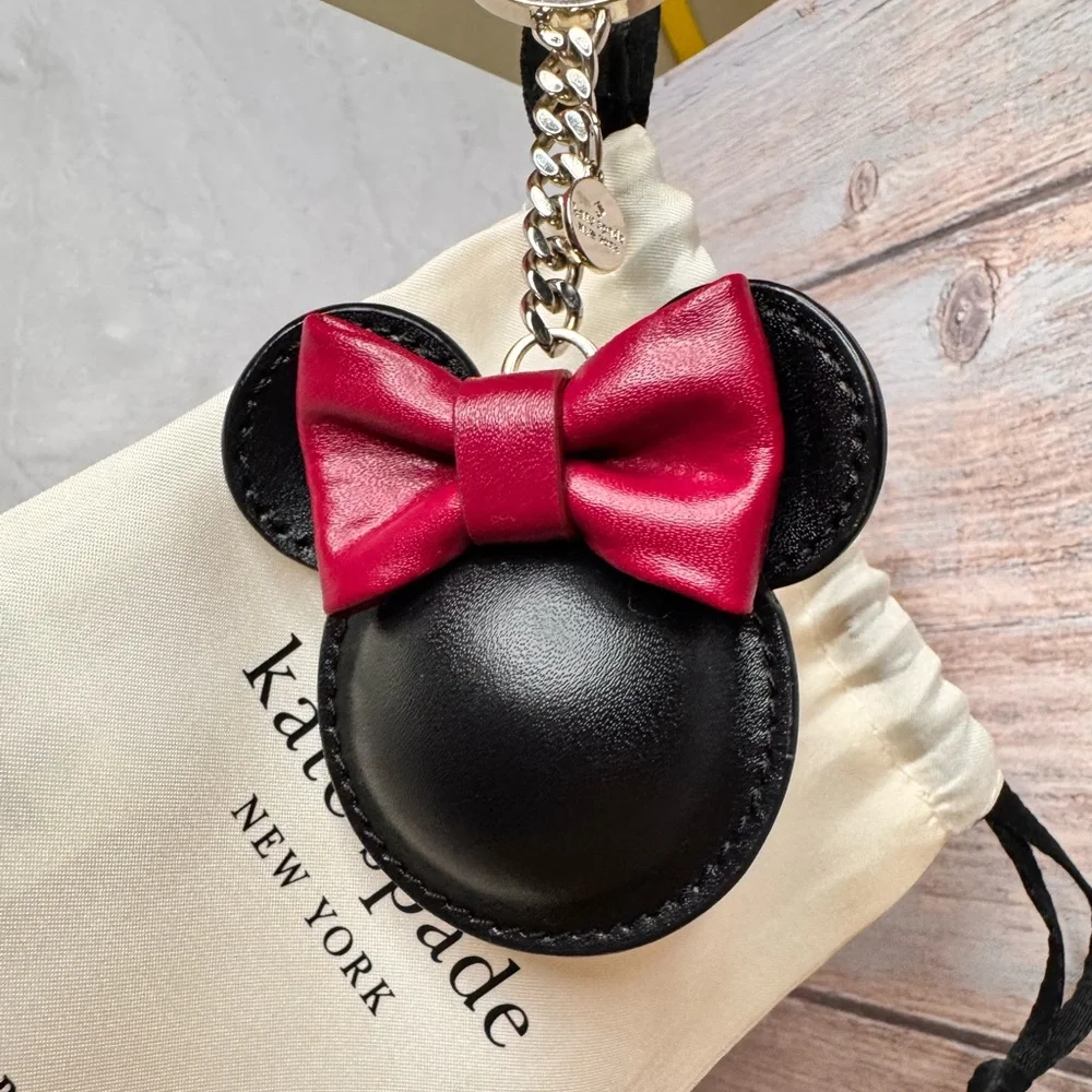 Kate Spade Disney Minnie Mouse Keychain bag Charm w dustbag NWOT
