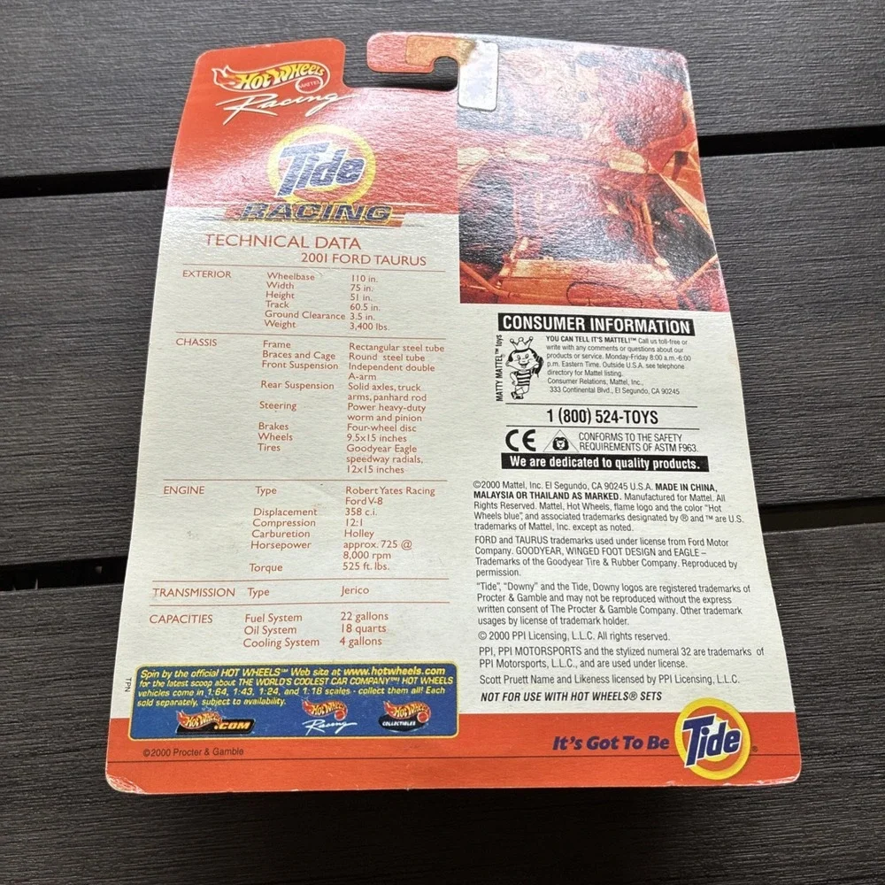 TIDE DOWNY 2001 HOT WHEELS RACING COLLECTOR'S EDITION #32 RICKY CRAVEN 1/64 NEW!