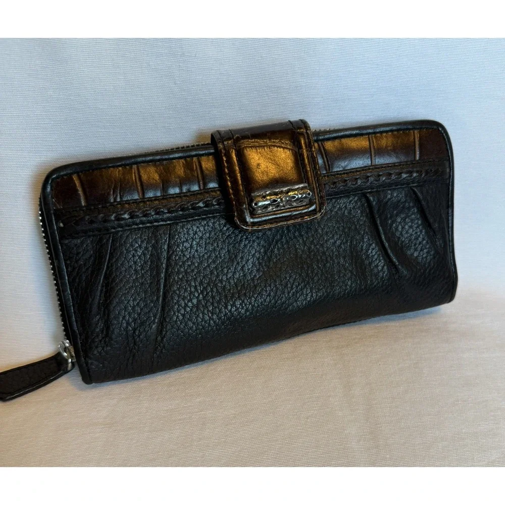 Brighton croc embossed
