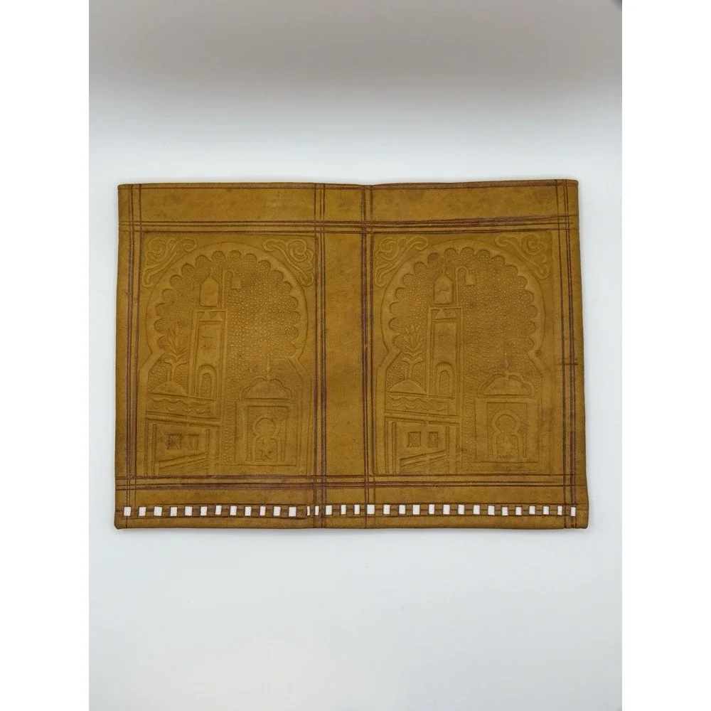 Treasures of Morocco Men's Leather Bi-fold‎ Wallet NWOT