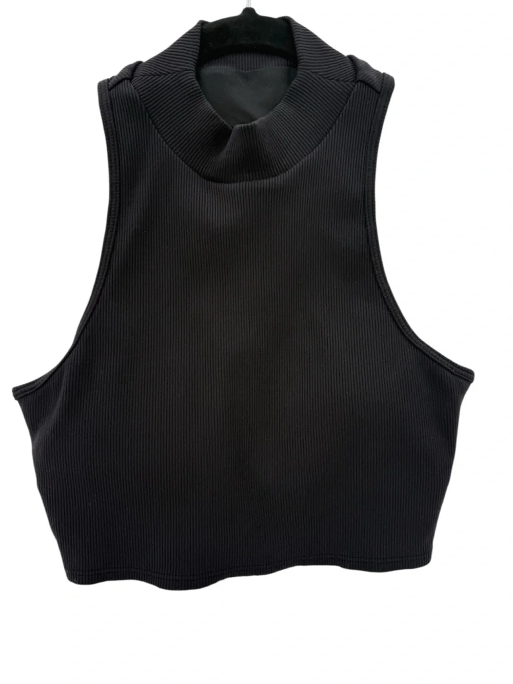 Alo Yoga Goddess Rib Cropped Dynamite Bra‎ Top Black Small