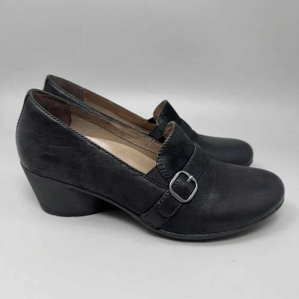 Dansko Rosalie Size 9.5 US Women's Black Leather Shoes Arch Support