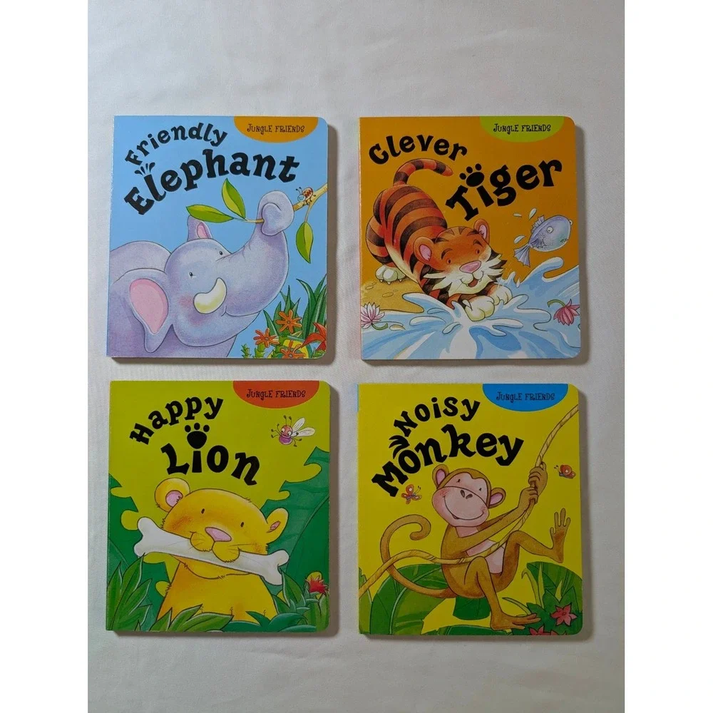 Jungle Friends Board Book Set of 4 Rachel Elliot Jacqueline East 2015 Kids Books