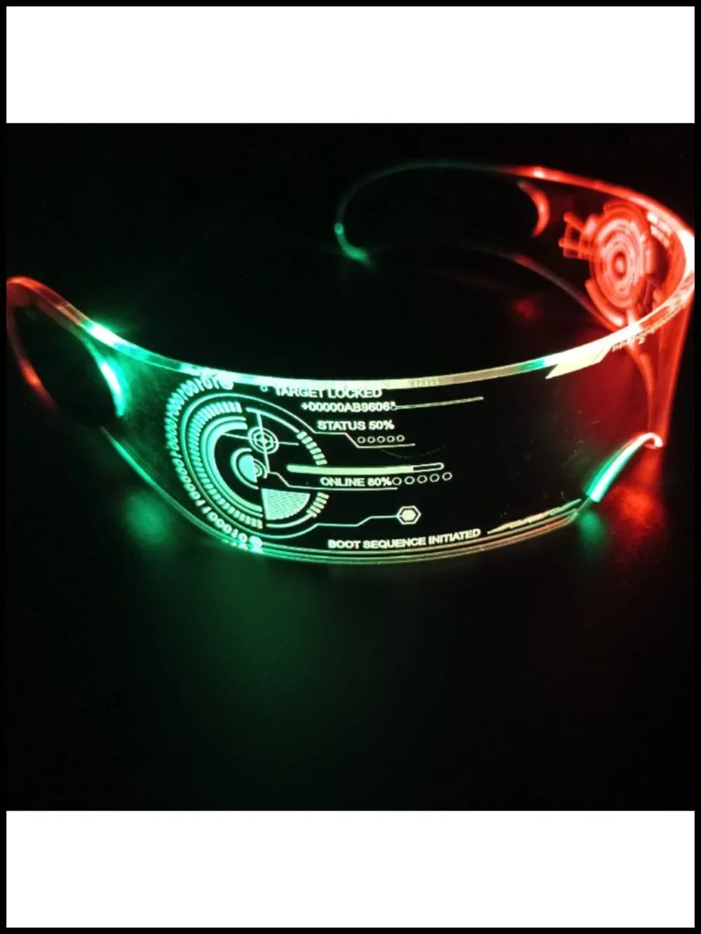 USB Rechargeable LED Light Up Glasses, 7 Colors Changing Flashing Luminous