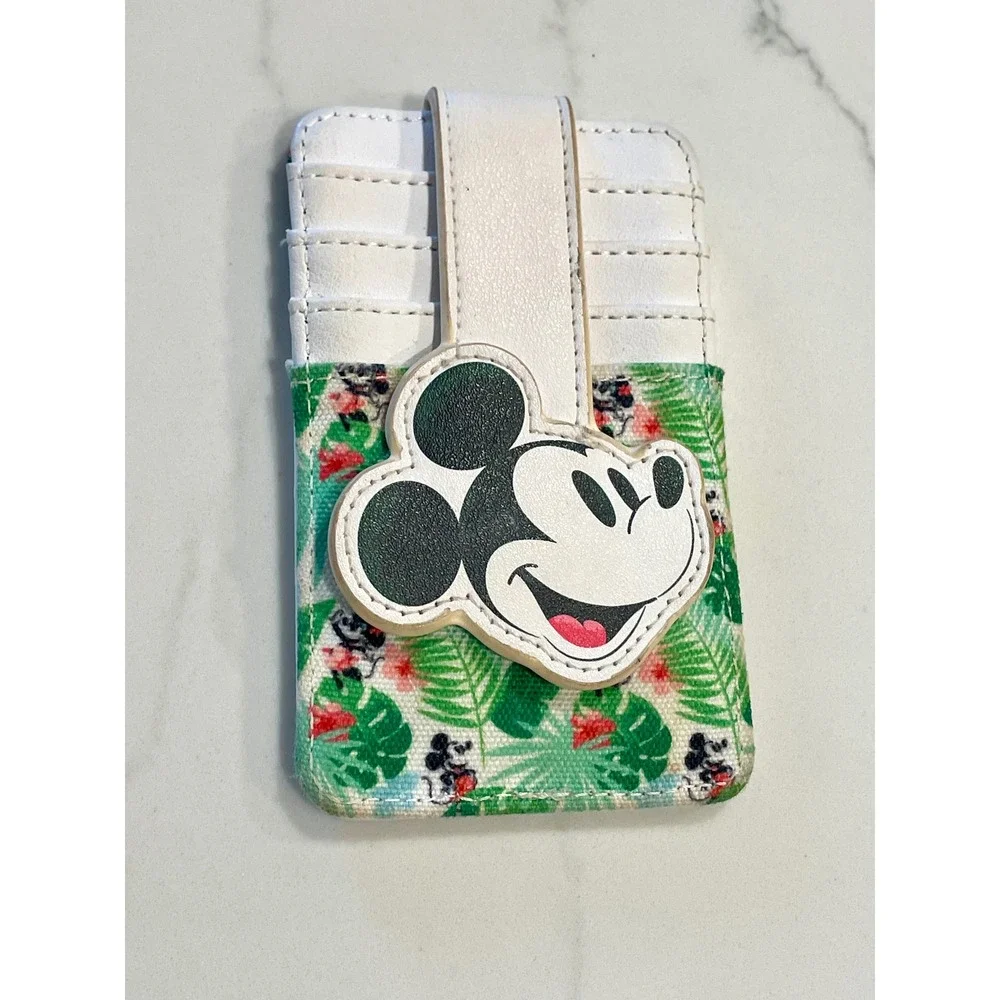 Disney Mickey‎ Mouse Tropical Floral Card Holder Lanyard Cute
