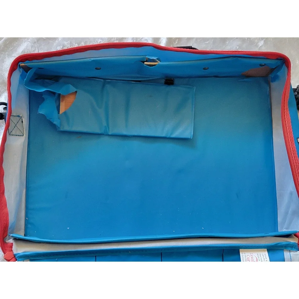 Vintage Thomas & Friends Wooden Railway Carry Case‎ Bag Learning Curve 2005 Blue