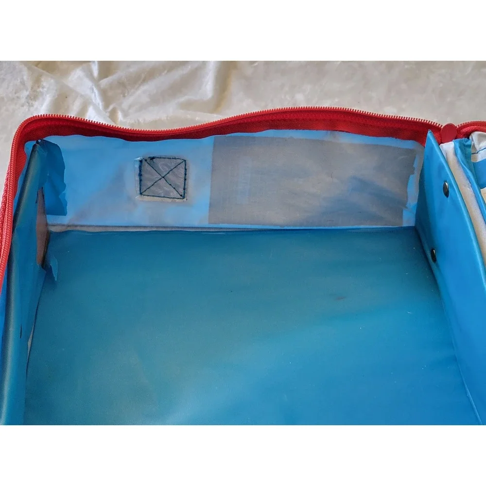 Vintage Thomas & Friends Wooden Railway Carry Case‎ Bag Learning Curve 2005 Blue