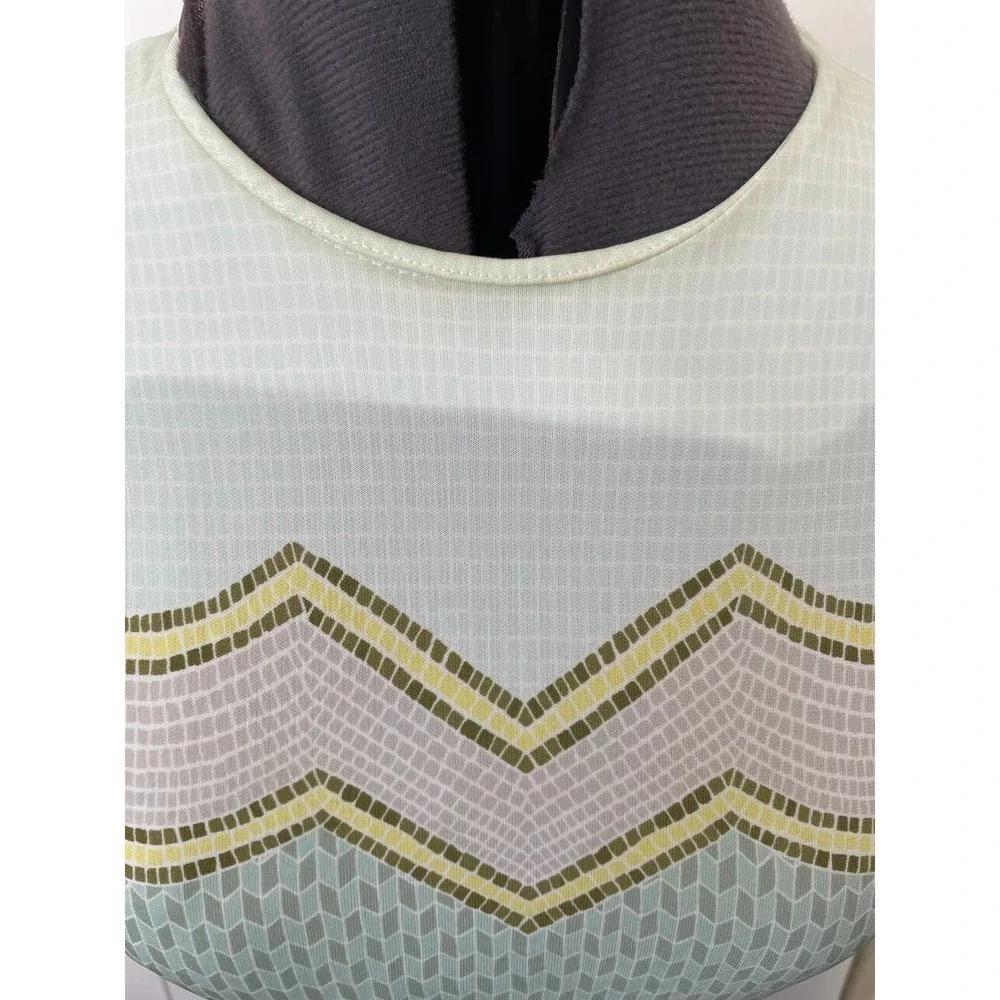 Tory Burch Green Mosaic Printed Casual Stretch Dress • Size XS  🔴