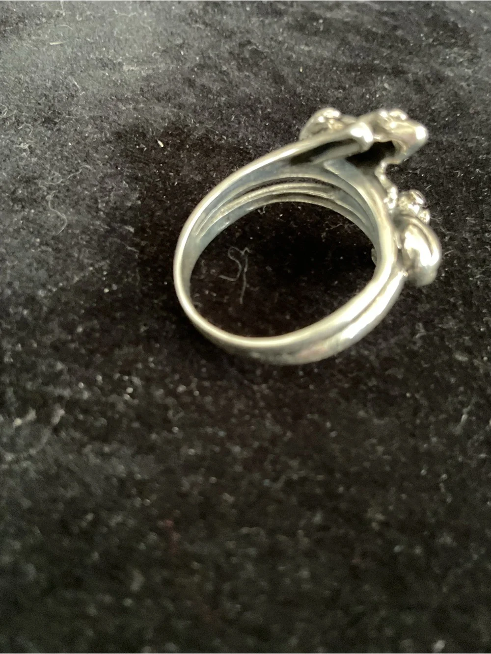 Sterling Silver Double Frog Ring
