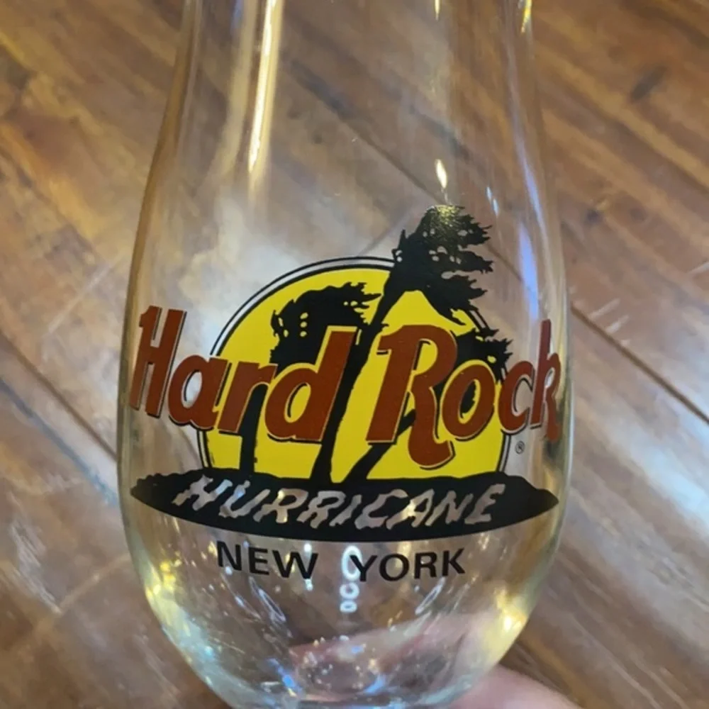 Hard Rock Cafe New York Hurricane Glass NYC Skyline Souvenir 9