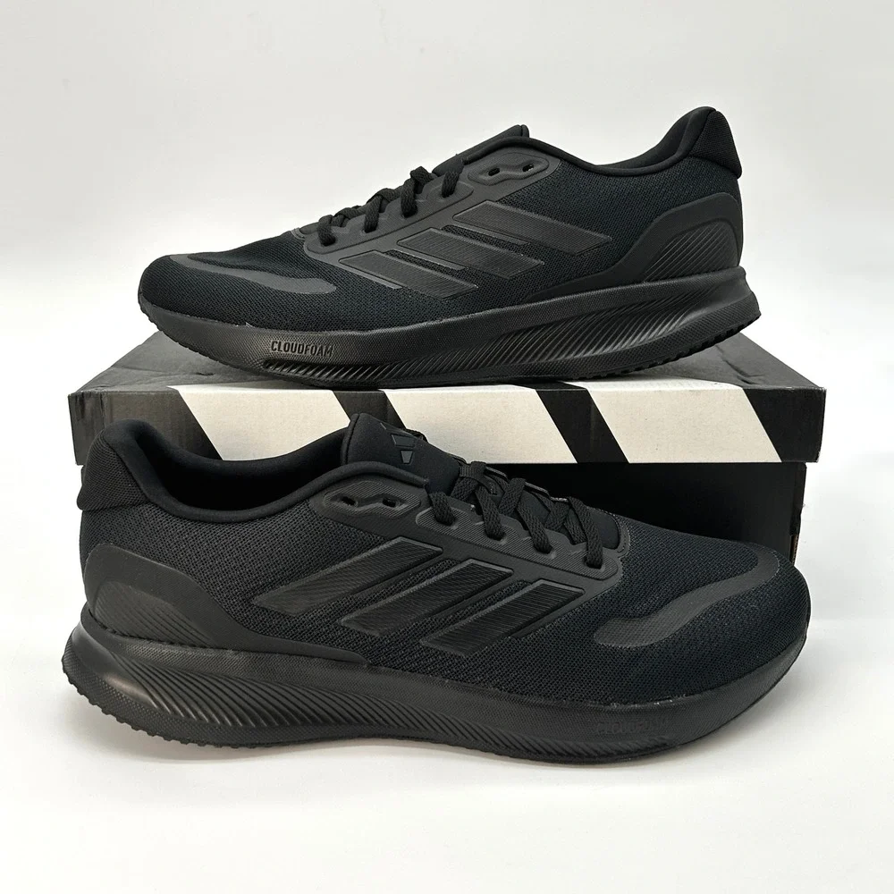 adidas Runfalcon 5 Mens Running Shoes Size 12.5 Core‎ Black Cloudfoam NEW IE8812