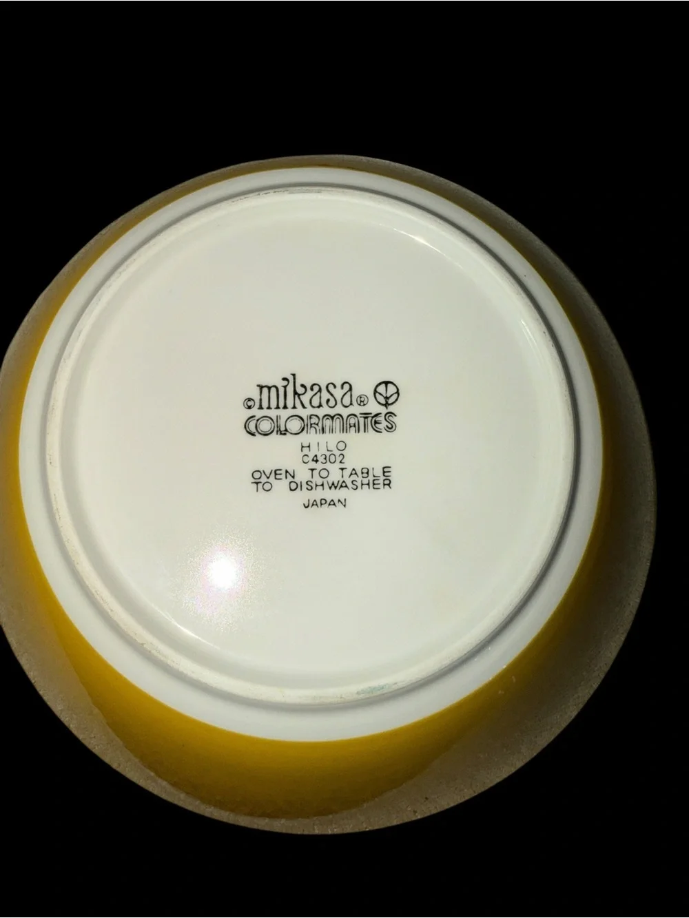 Vintage Mikasa Colormates Hilo C4302 9” Serving Bowl Yellow Floral 1970s