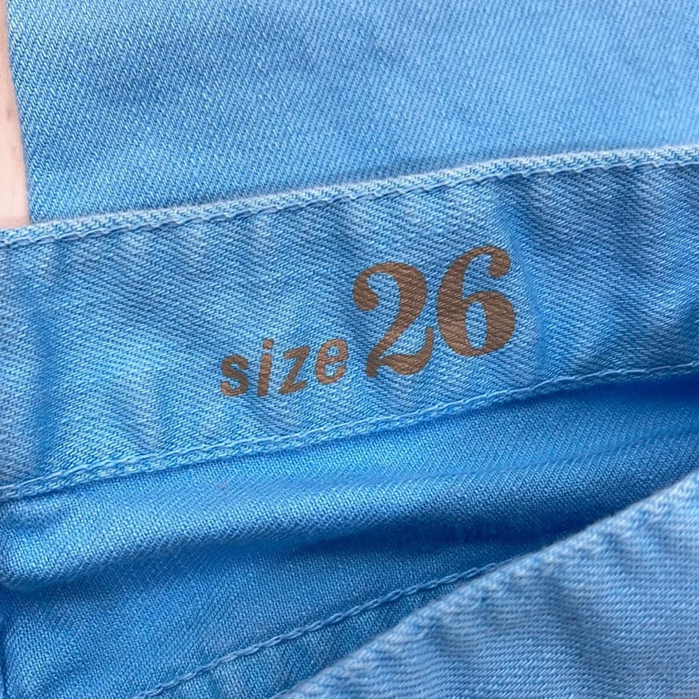 J. Crew Cropped matchstick blue jeans.