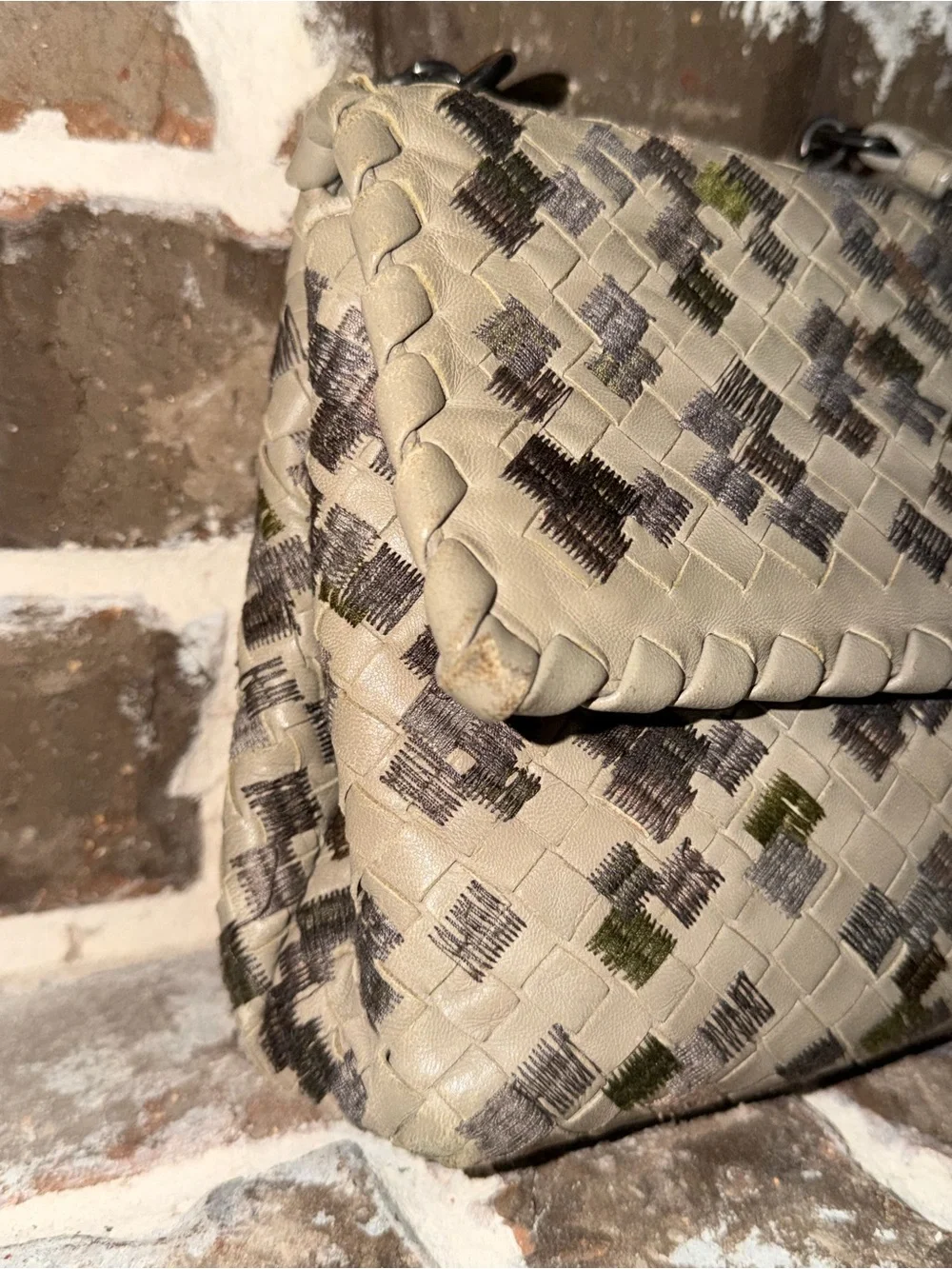 Bottega Veneta Intrecciato embroidered Olimpia shoulder bag