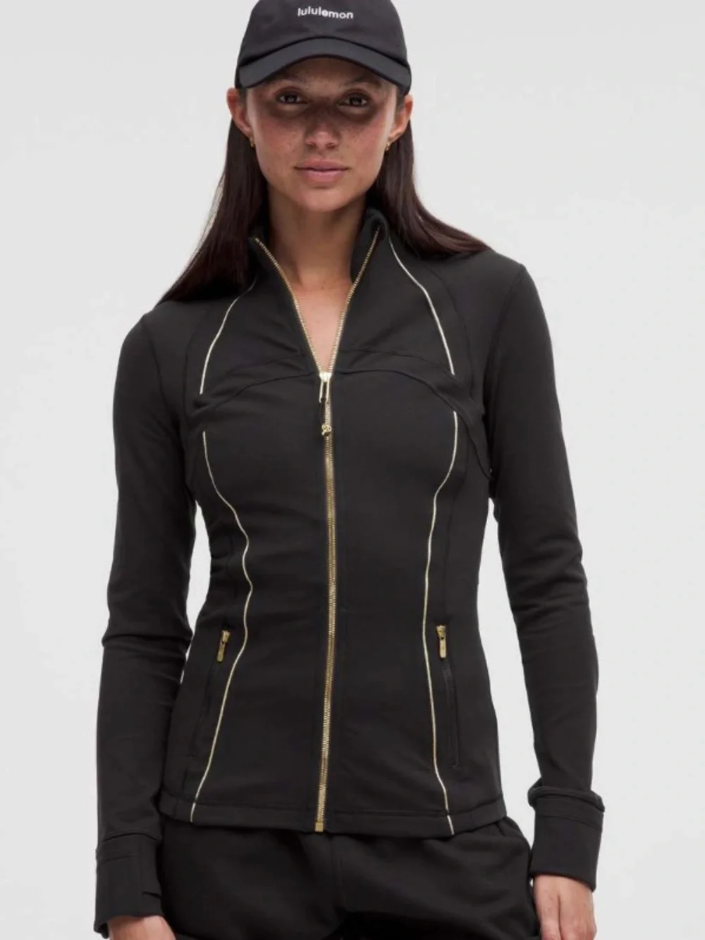 Lululemon Define Jacket Luon Sparkle Black Gold Size 8 NWOT