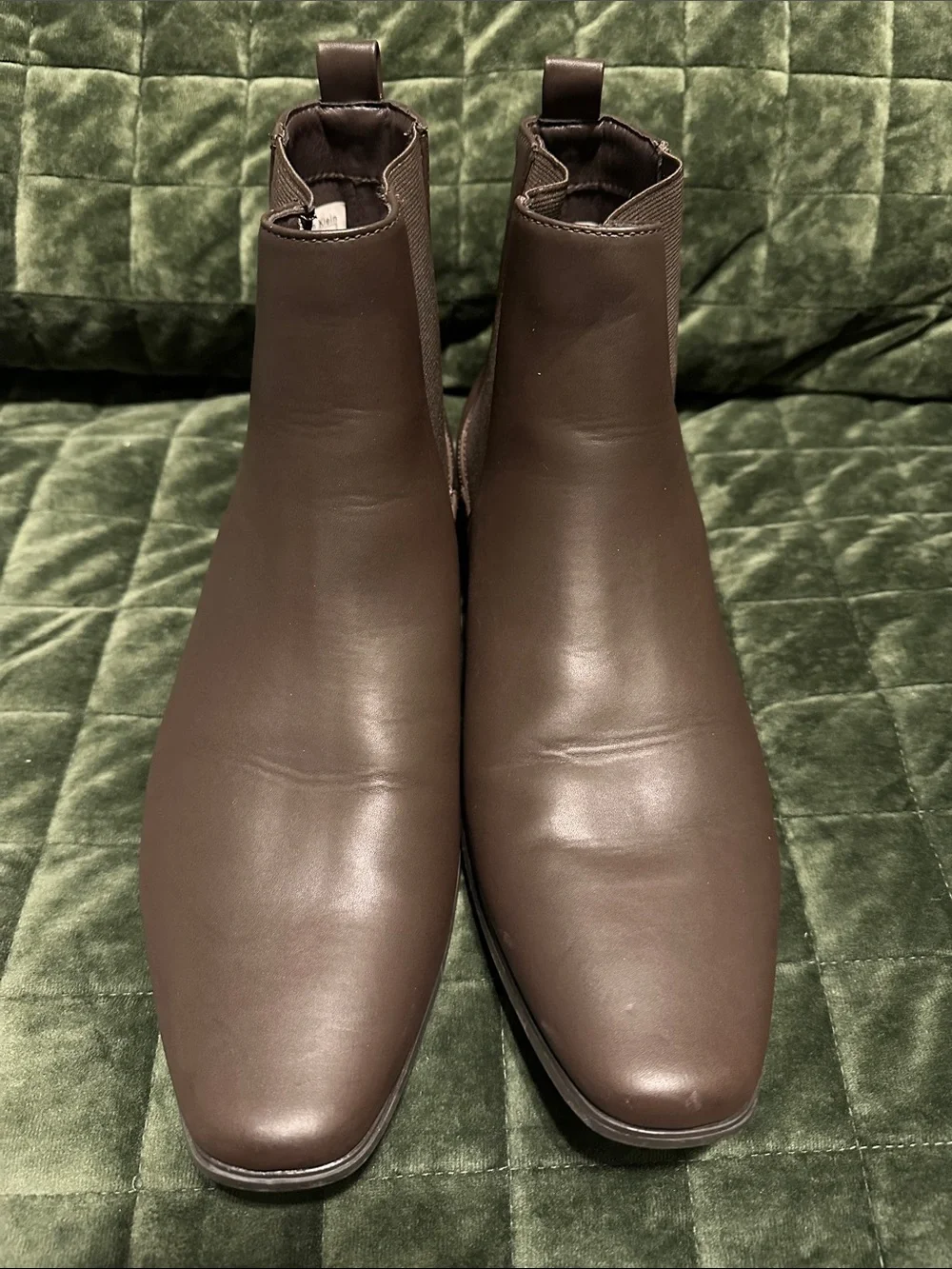 Calvin Klein Brown Leather Chelsea Chukka Boots