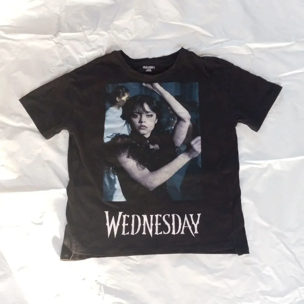 Old Navy Jenna Ortega as Wednesday Dance Scene T-Shirt Size L(10-12)