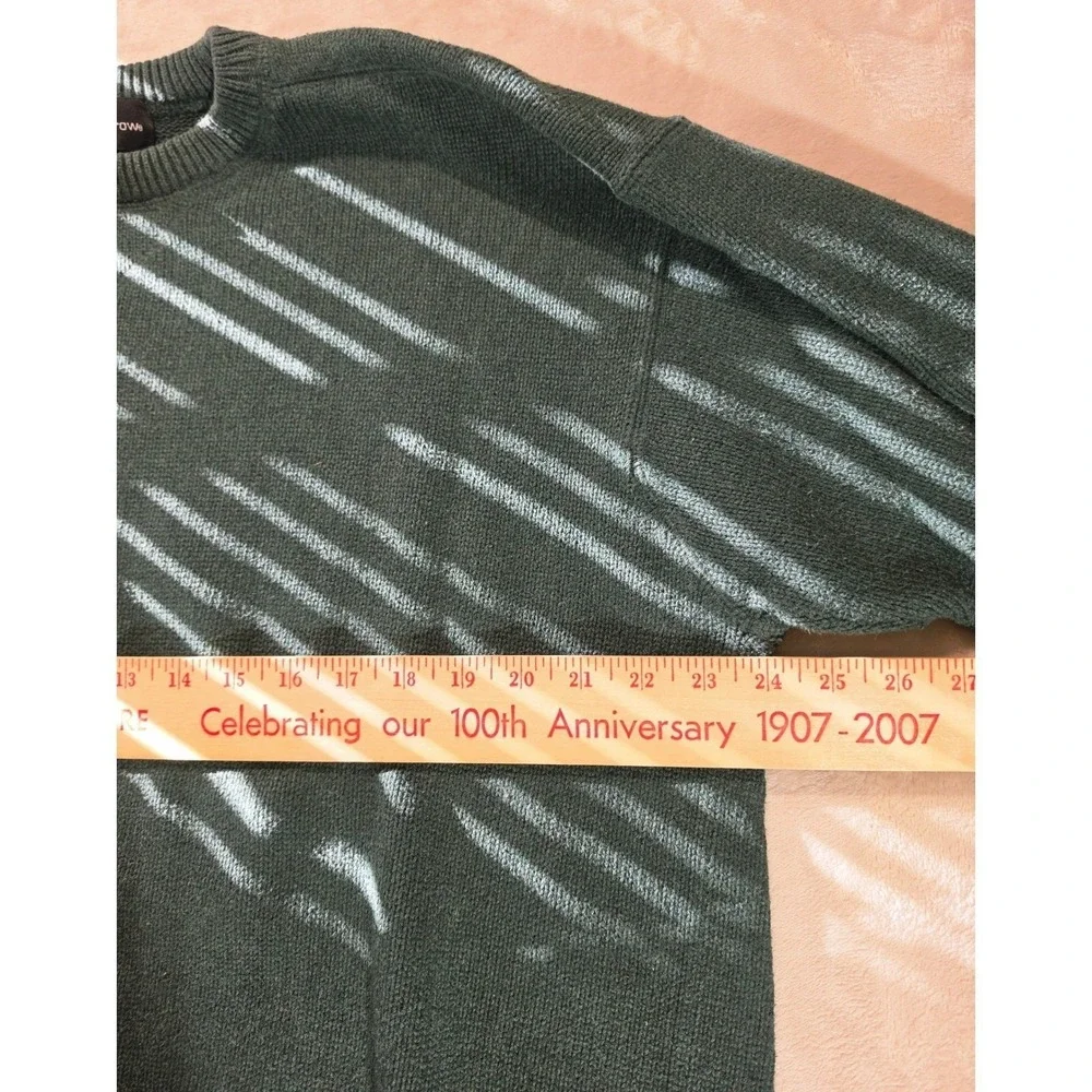 Croft & Barrow Mens XL Forest Green Crewneck Sweater 100%‎ Cotton Ribbed Knit