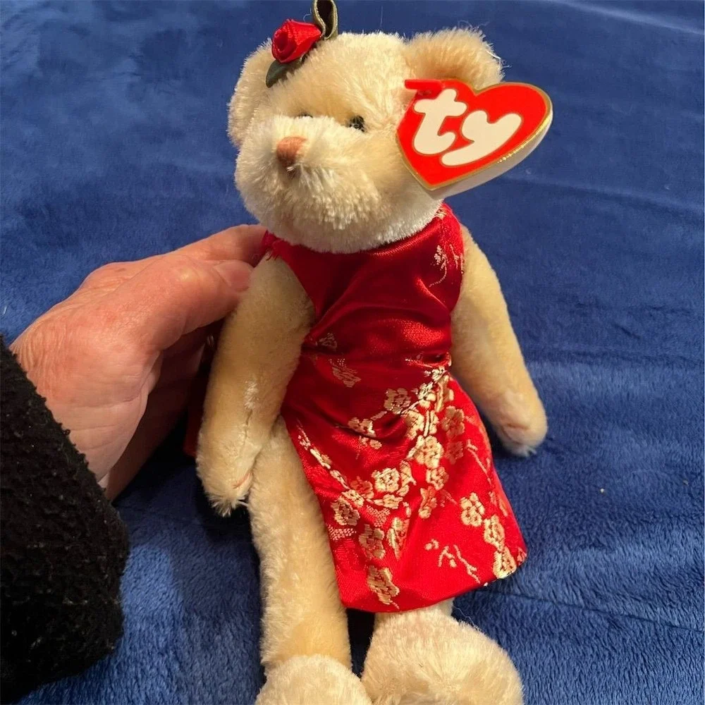 Ty Attic Treasures Mei Li‎ Poseable Red Bear 12