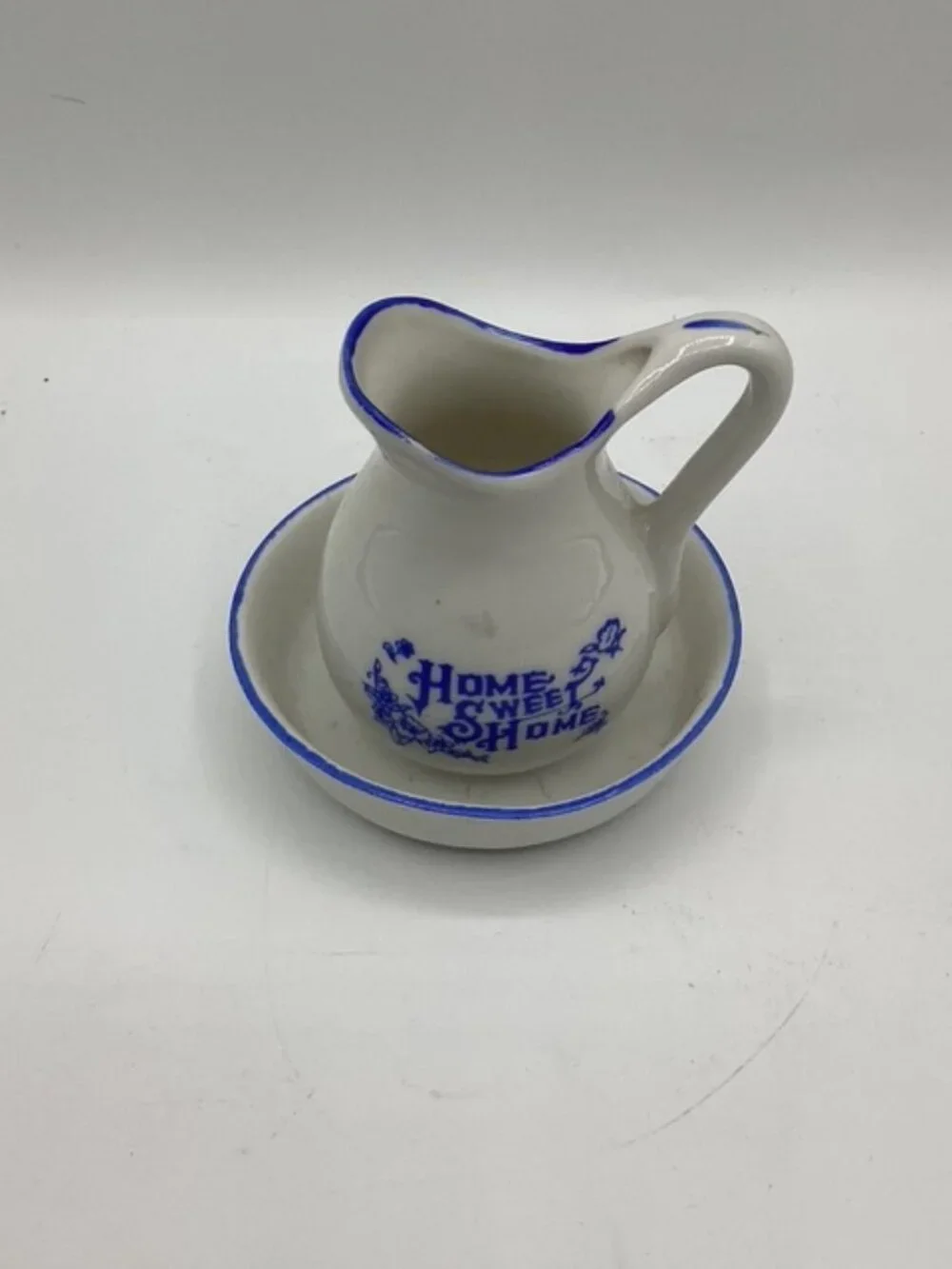 Miniature Porcelain Washing Pitcher & Bowl 