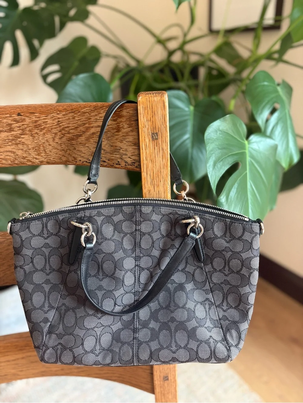 Coach black signature