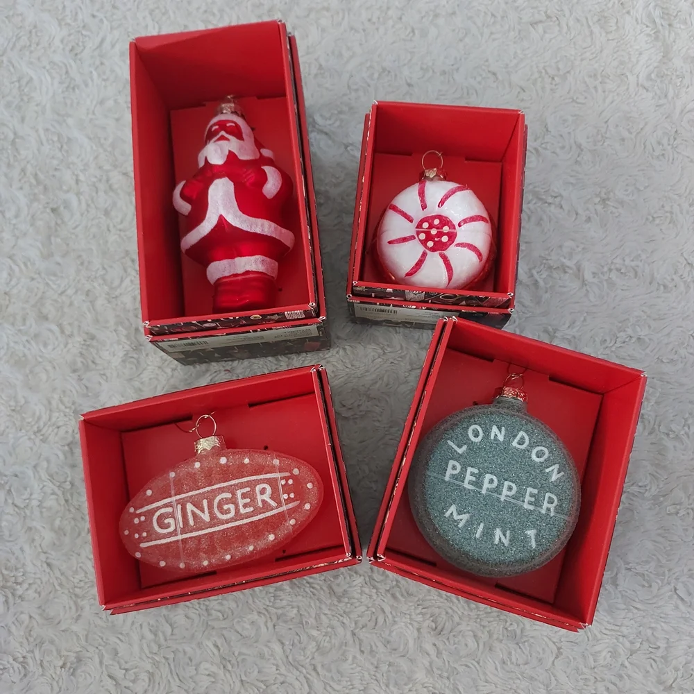John Derian For Target 2025 Old Time Candy Holiday Ornament Collection Set Of 4